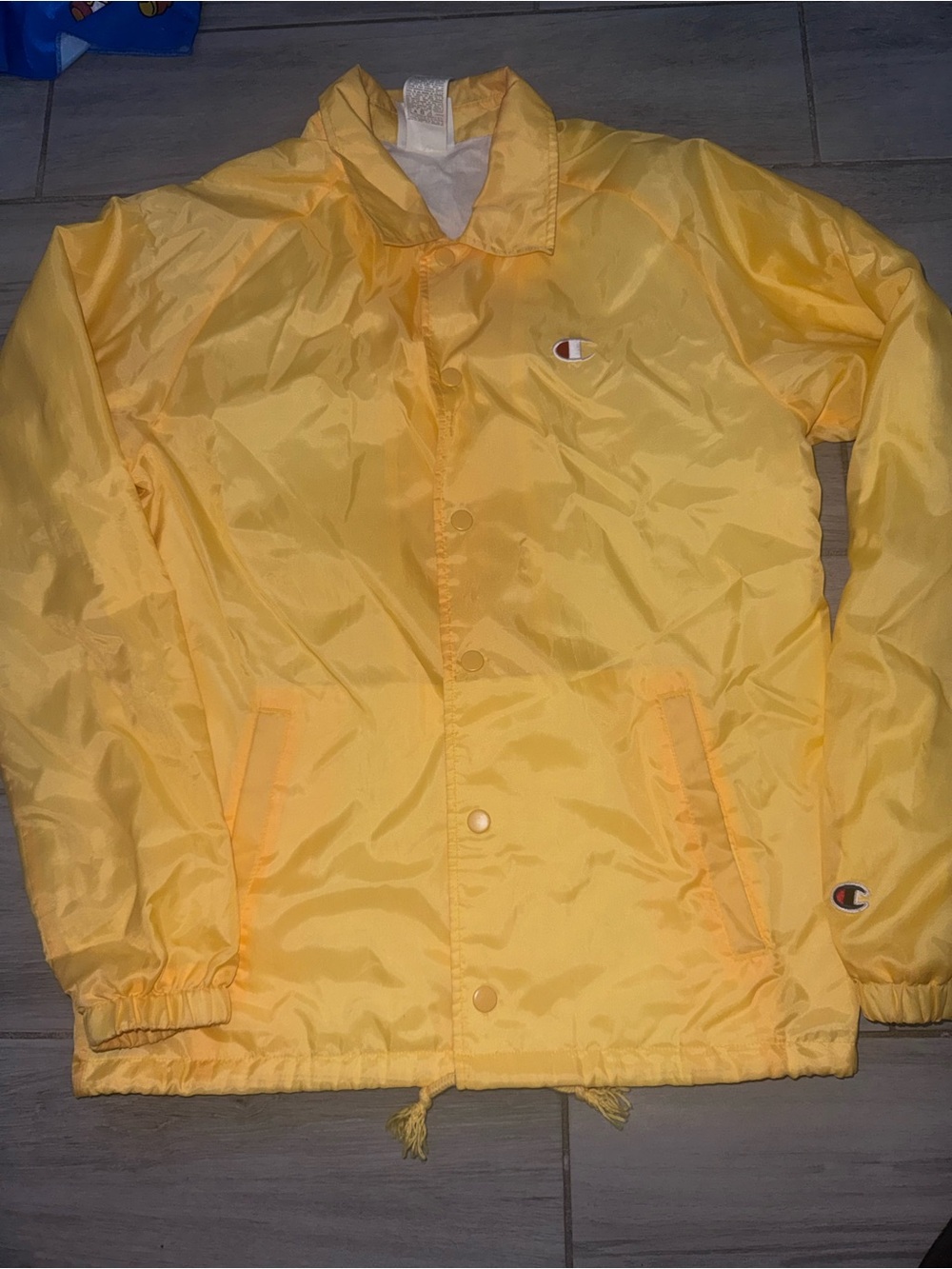 Champion Kids Yellow Puffer Coach Jacket